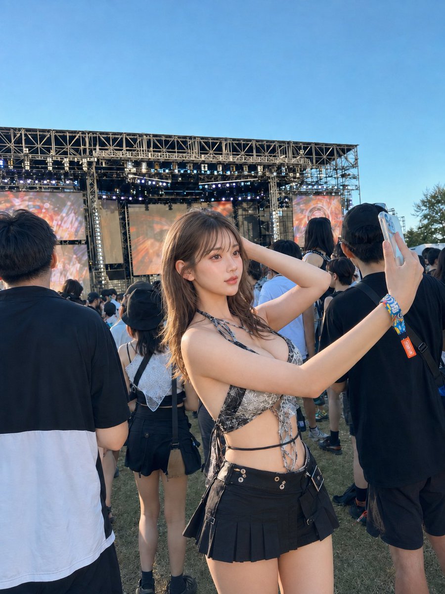 Social Media Post - Summer Festival Selfie Portrait — output 1