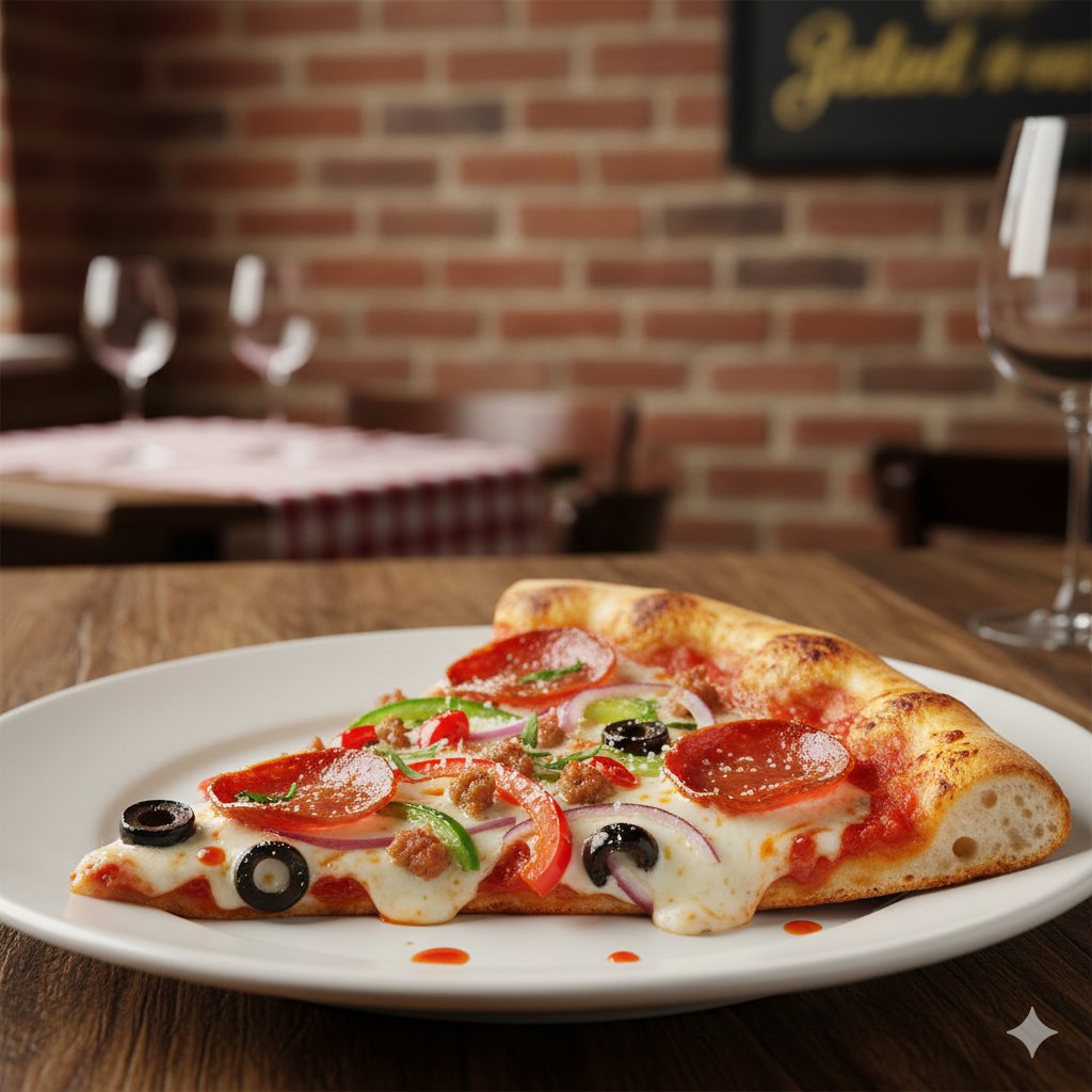 Artisan Pizza Cheese Pull Macro Shot Prompt — output 1