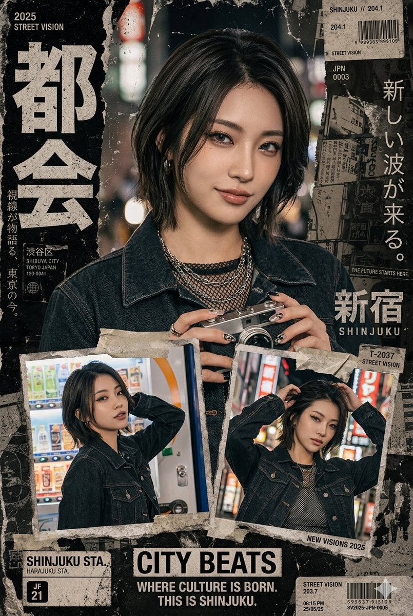 Japanese Streetwear Magazine Collage — output 1