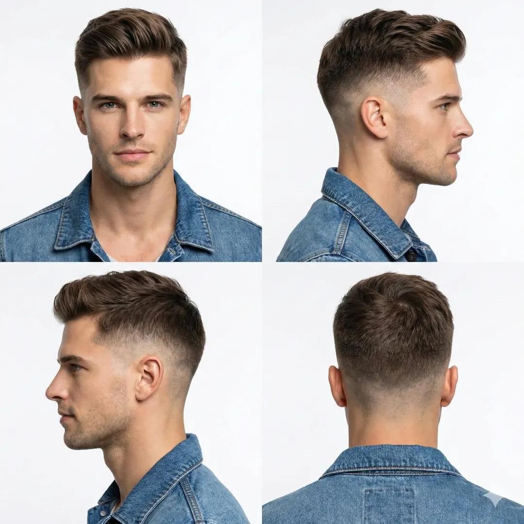 Profile / Avatar - Barbershop Haircut Reference Photo Grid — output 1