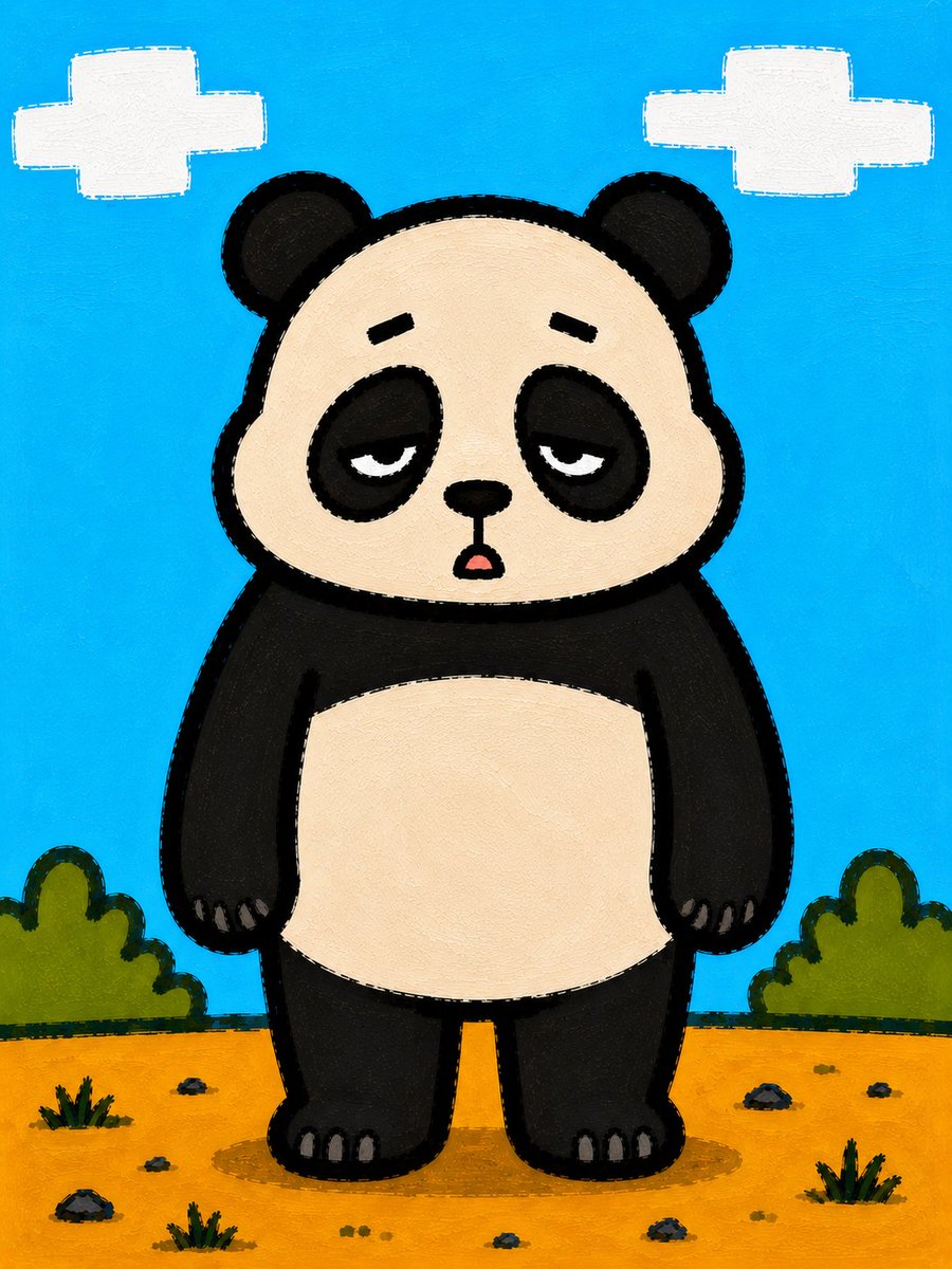 Comic / Storyboard - Sleepy Cartoon Panda Illustration — output 1