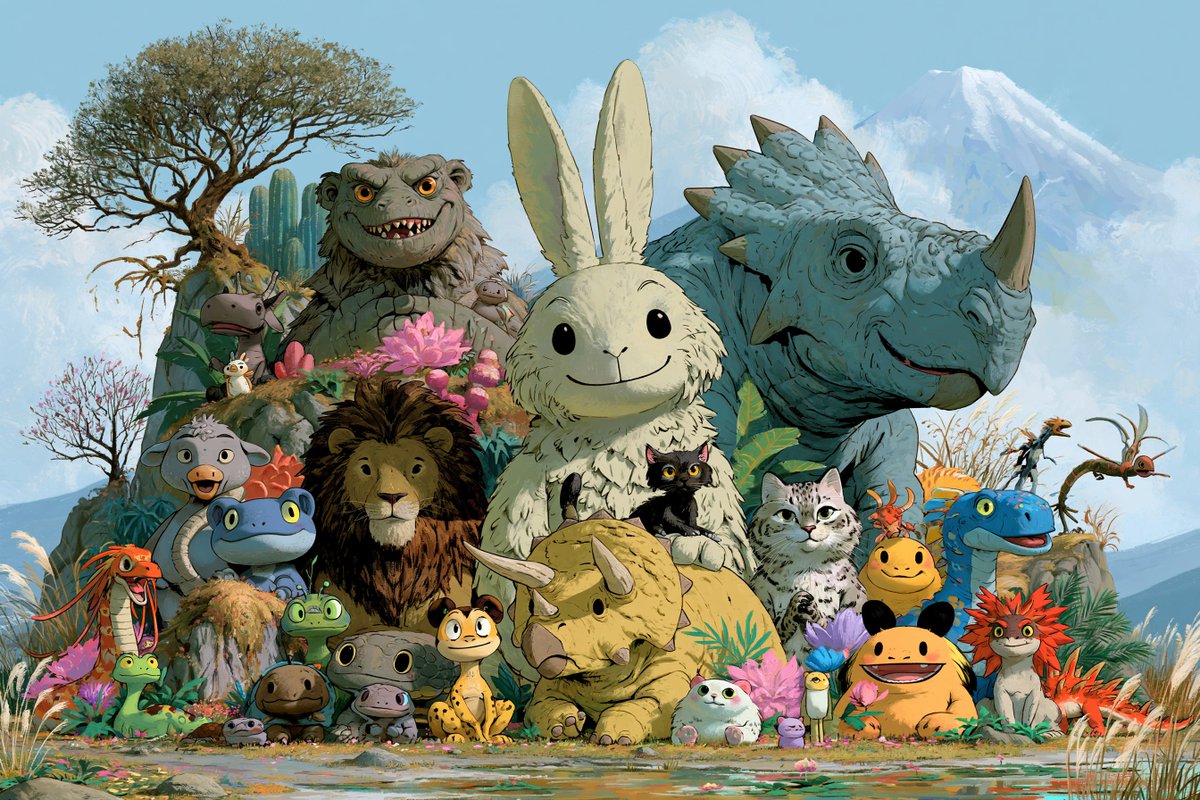 Social Media Post - Fantasy Creature Meadow Ensemble — output 1