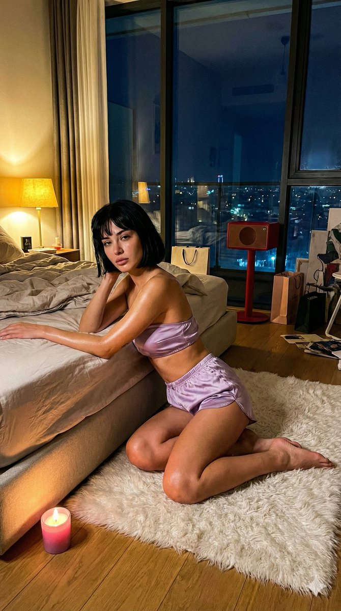 Social Media Post - Cinematic Nighttime Bedroom Scene in Istanbul Prompt — output 1