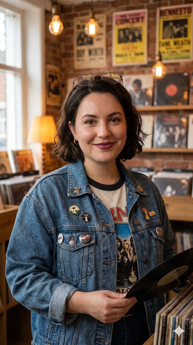 Product Marketing - Vintage Record Store Owner Editorial — output 1