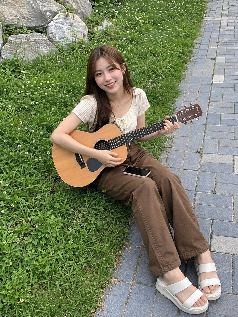 Profile / Avatar - Outdoor Park Guitar Portrait — output 1