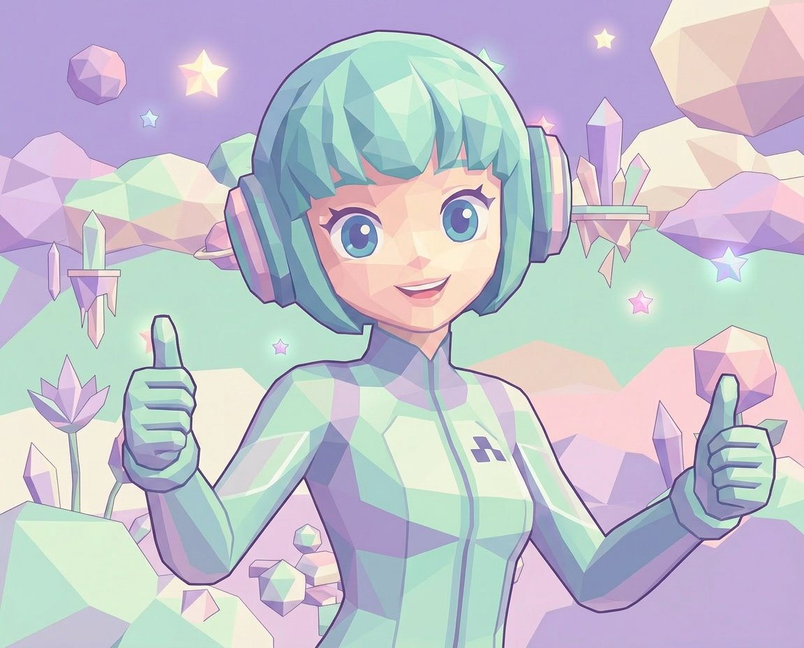 Profile / Avatar - Low-Poly Geometric Character Art — output 1