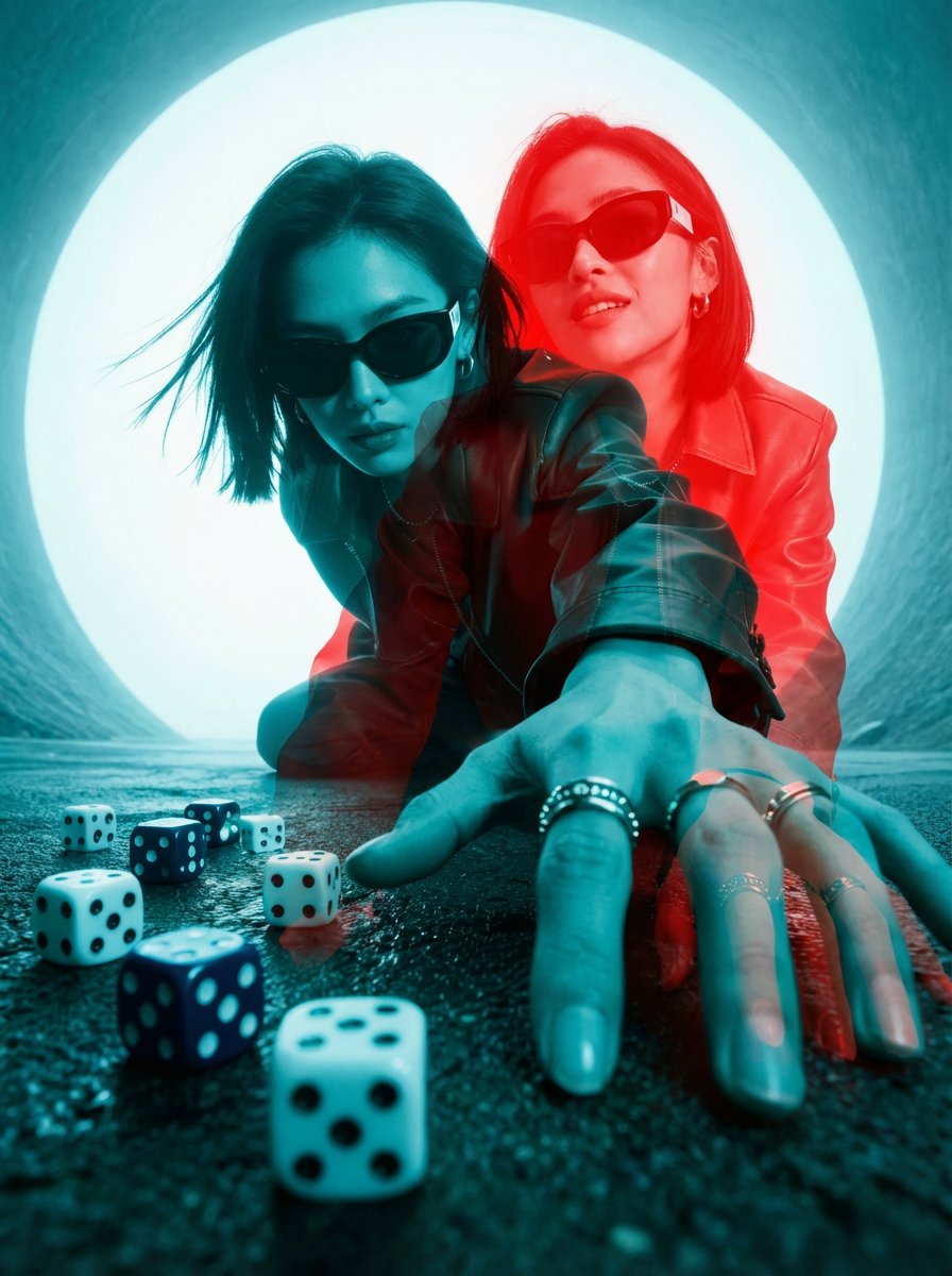 Red-Blue Double Exposure Effect — output 1