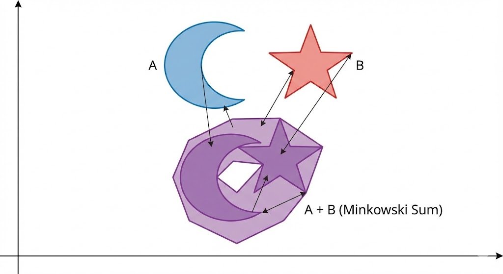 Minkowski sum of two non-convex sets — output 1