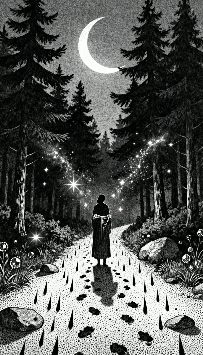 Gothic Stipple Art Poem Visualization — output 1