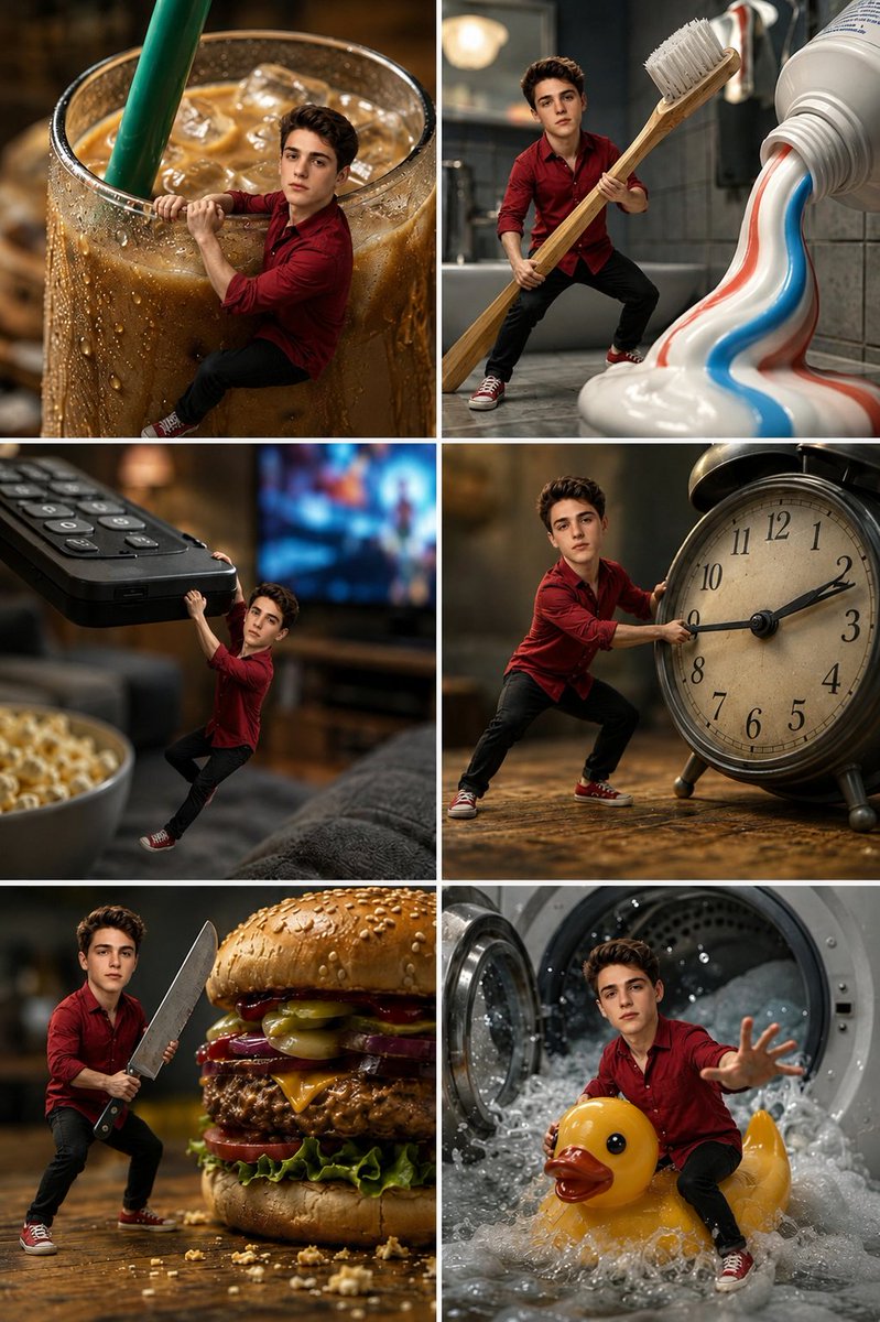 Comic / Storyboard - Miniature Man Household Survival Collage — output 1