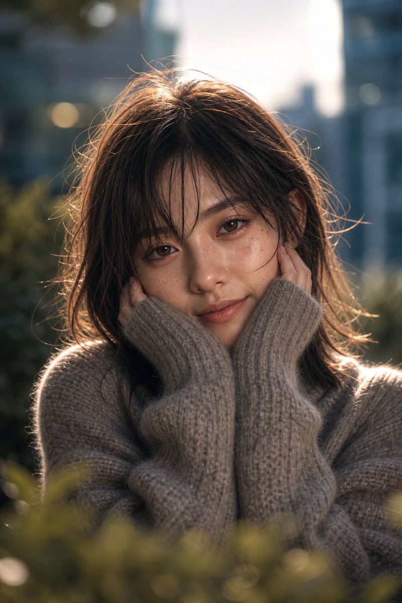 Profile / Avatar - Winter Golden Hour Portrait — output 1