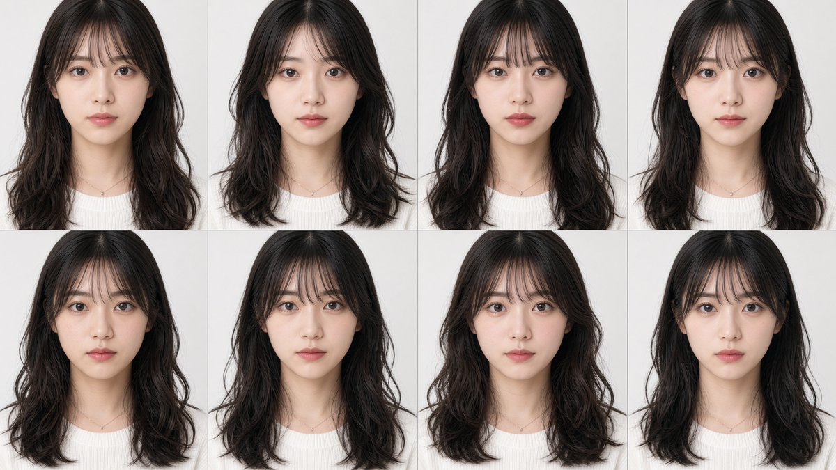 Profile / Avatar - Eight Distinct Studio Portraits Grid — output 1