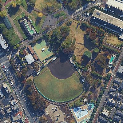 Cartoon drone-style Google Maps aerial illustration prompt — output 1