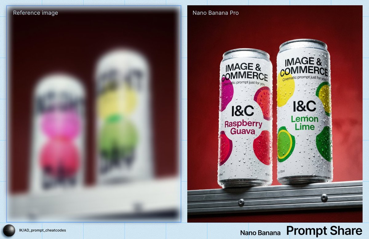 E-commerce Main Image - Two Soda Cans Product Photography Prompt — output 1