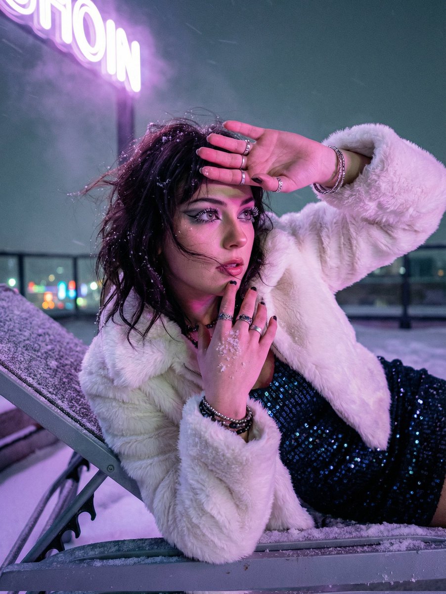 Cinematic Collage and Moody Winter Portrait Prompts — output 1