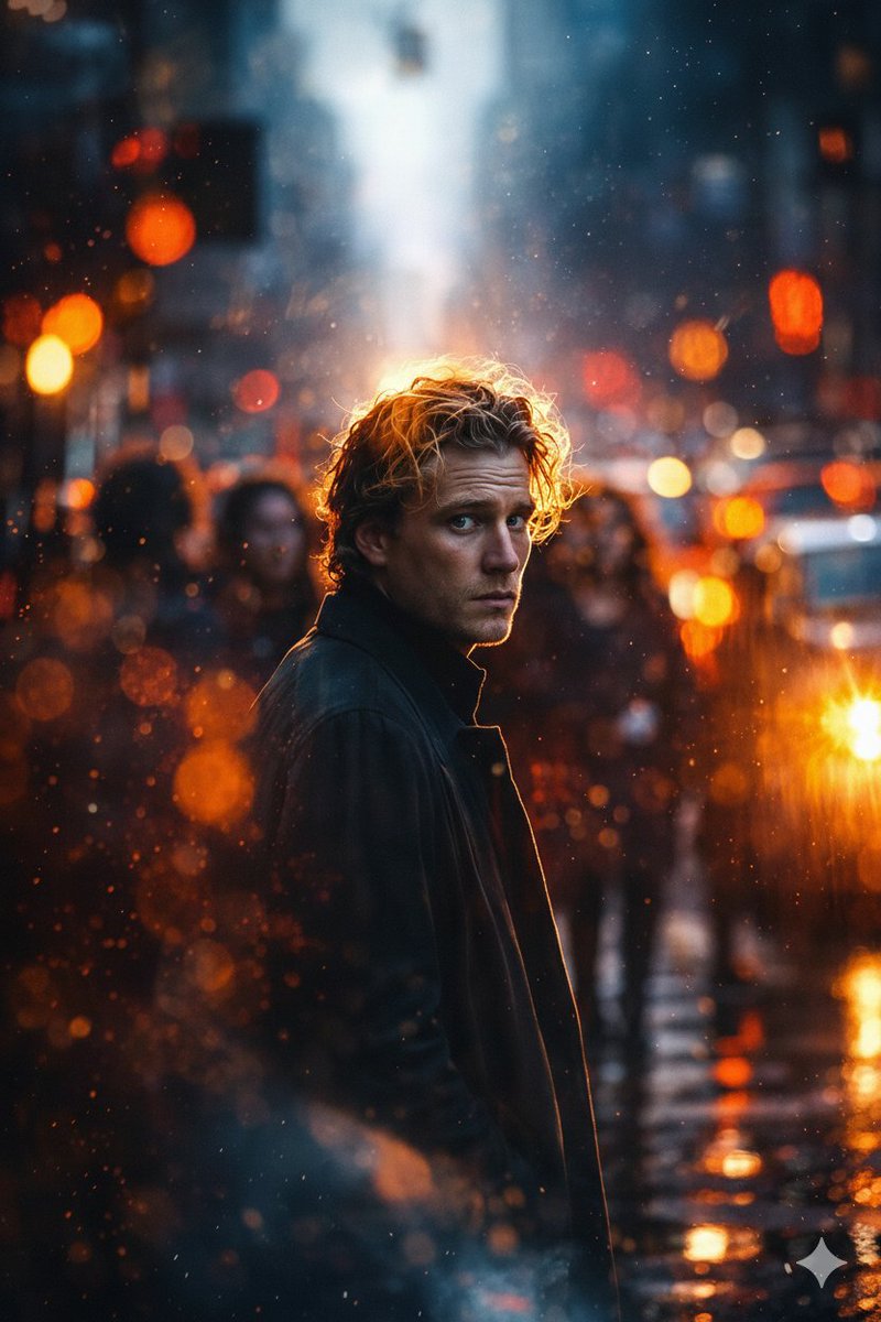 Social Media Post - Cinematic Night Portrait with Teal and Orange Contrast — output 1
