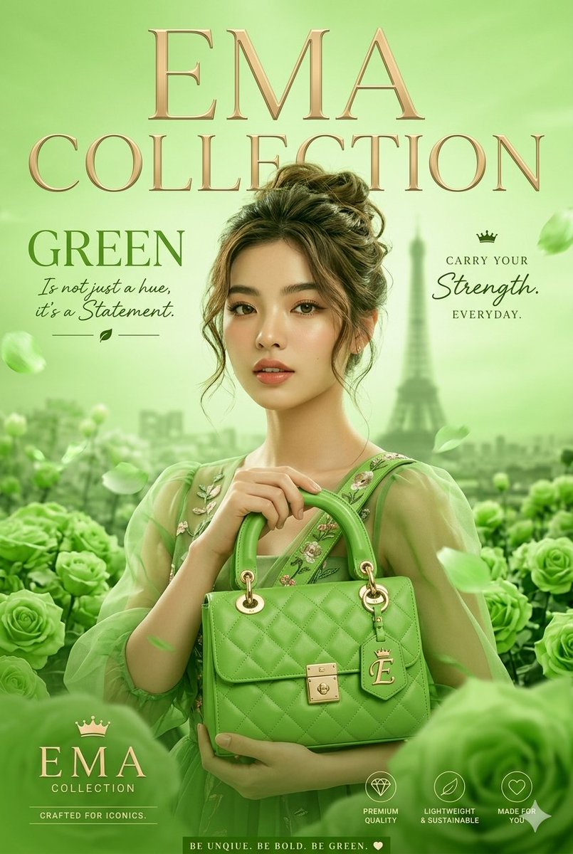 Product Marketing - Green Fashion Advertisement Magazine Cover — output 1