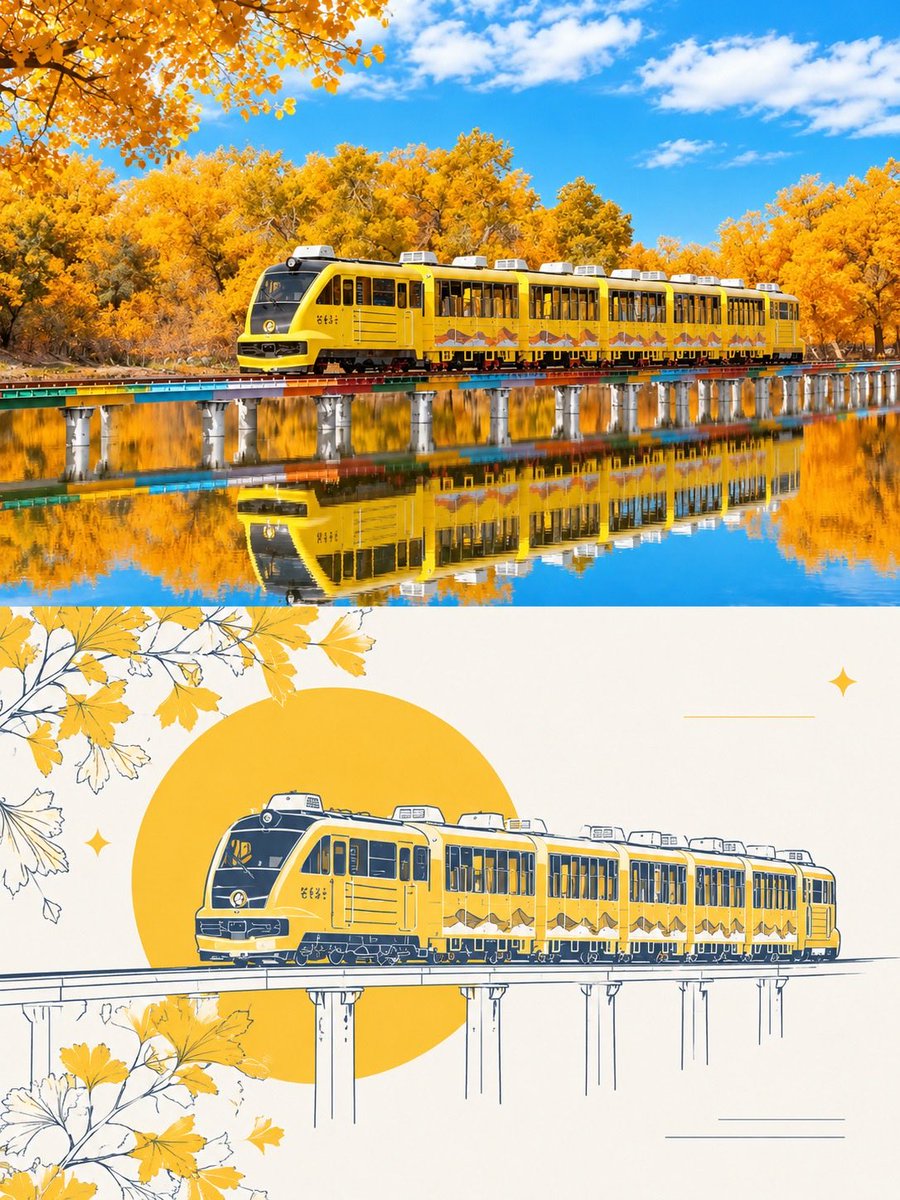 Poster / Flyer - Two-Panel Travel Poster Prompt — output 1
