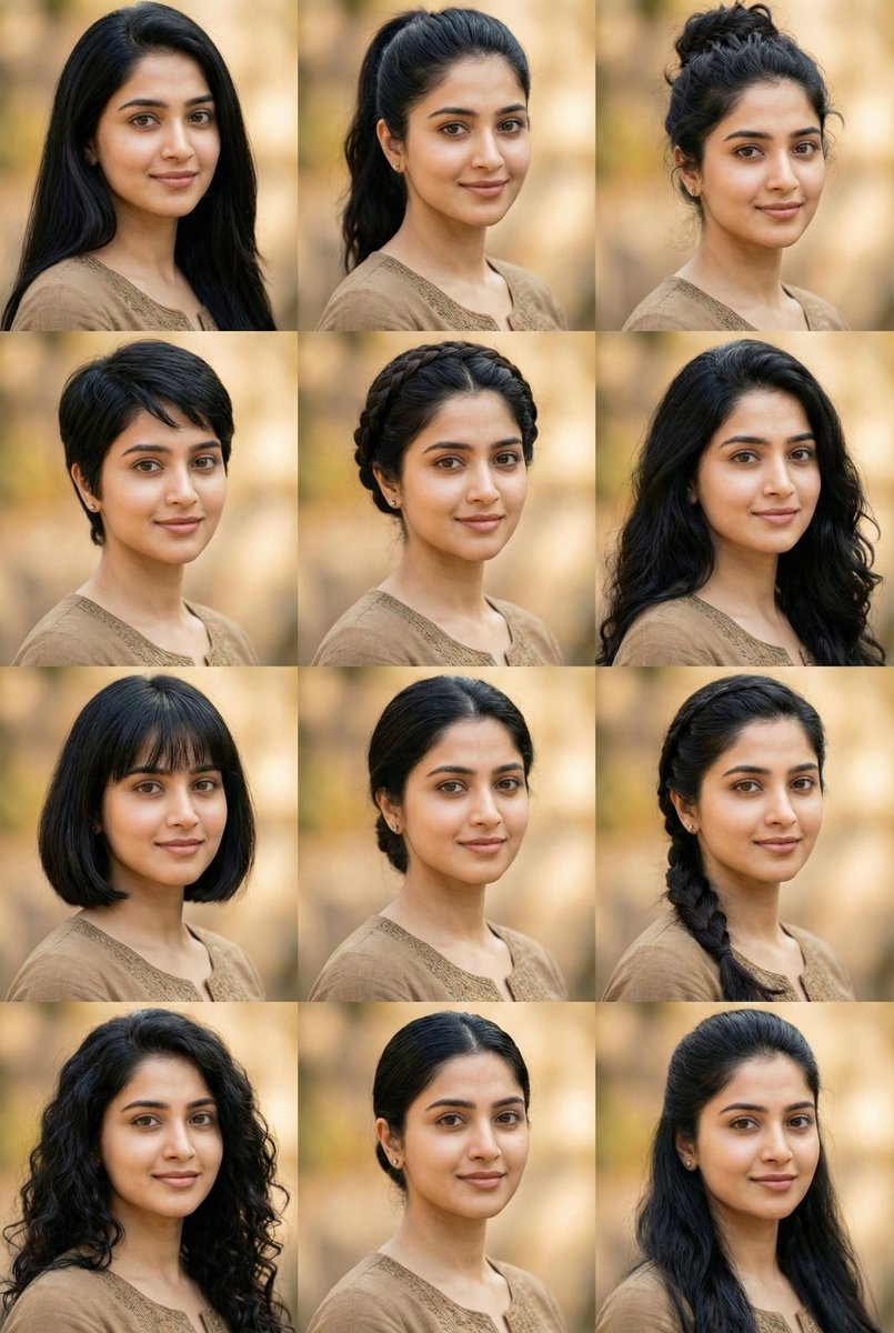 10 Hairstyles Photo Collage Prompt — output 1