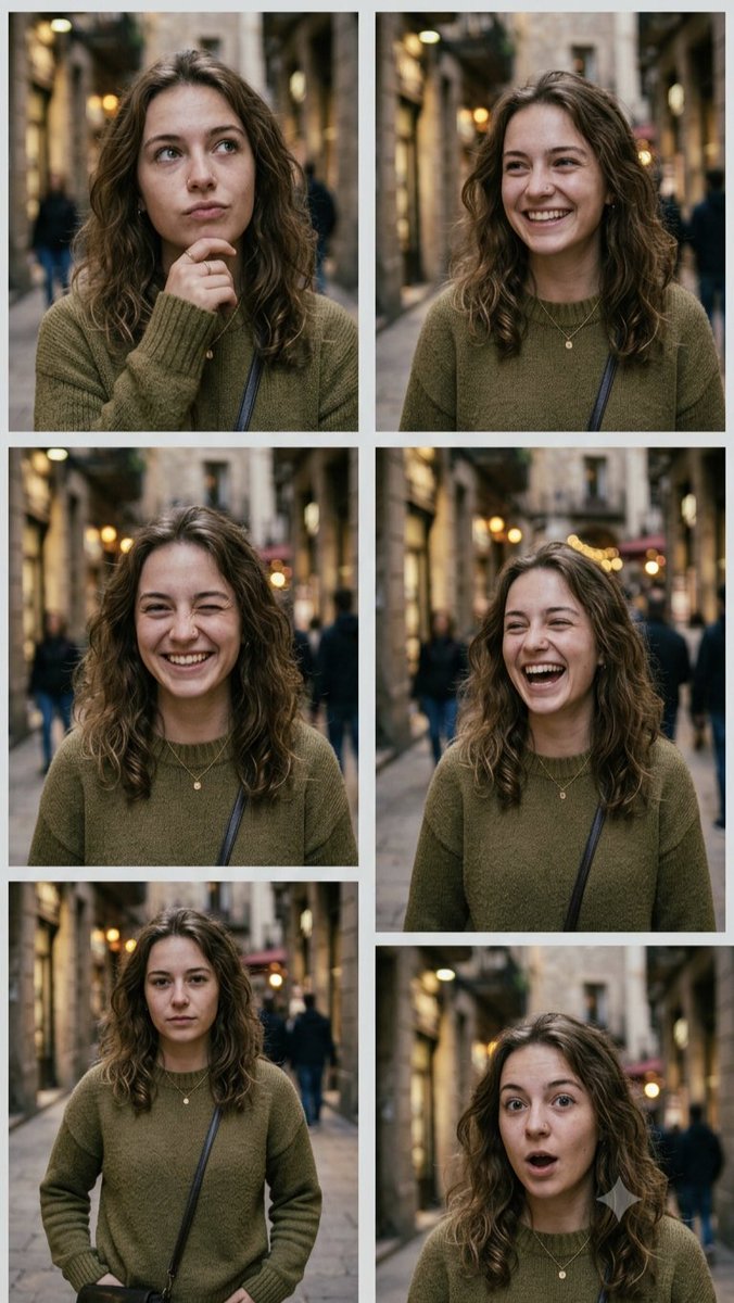Comic / Storyboard - Multi-Expression Emotional Portrait Series — output 1