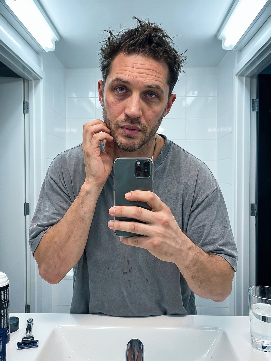 Profile / Avatar - Authentic Morning Bathroom Selfie — output 1