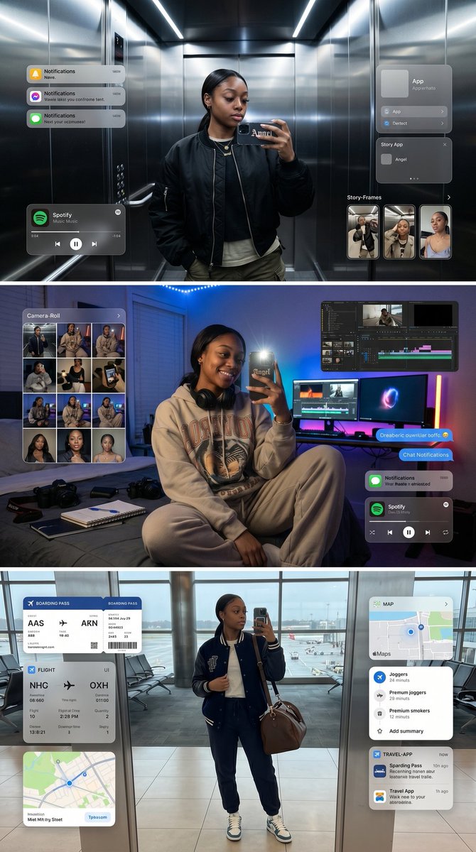 Social Media Post - Cinematic Elevator Selfie Fashion Poster — output 1