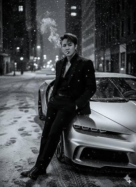 Cinematic Noir Prompt for a Man and a Sports Car — output 1
