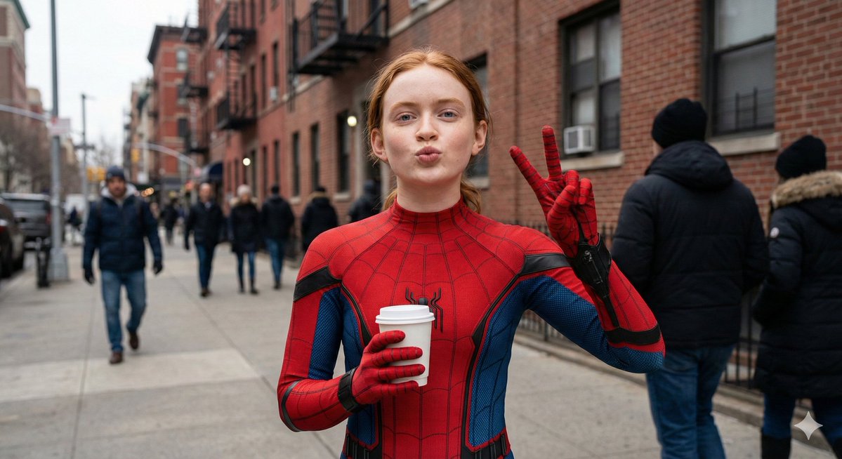Ultra Photorealistic Spider-Girl Candid Portrait (Sadie Sink Likeness) — output 1
