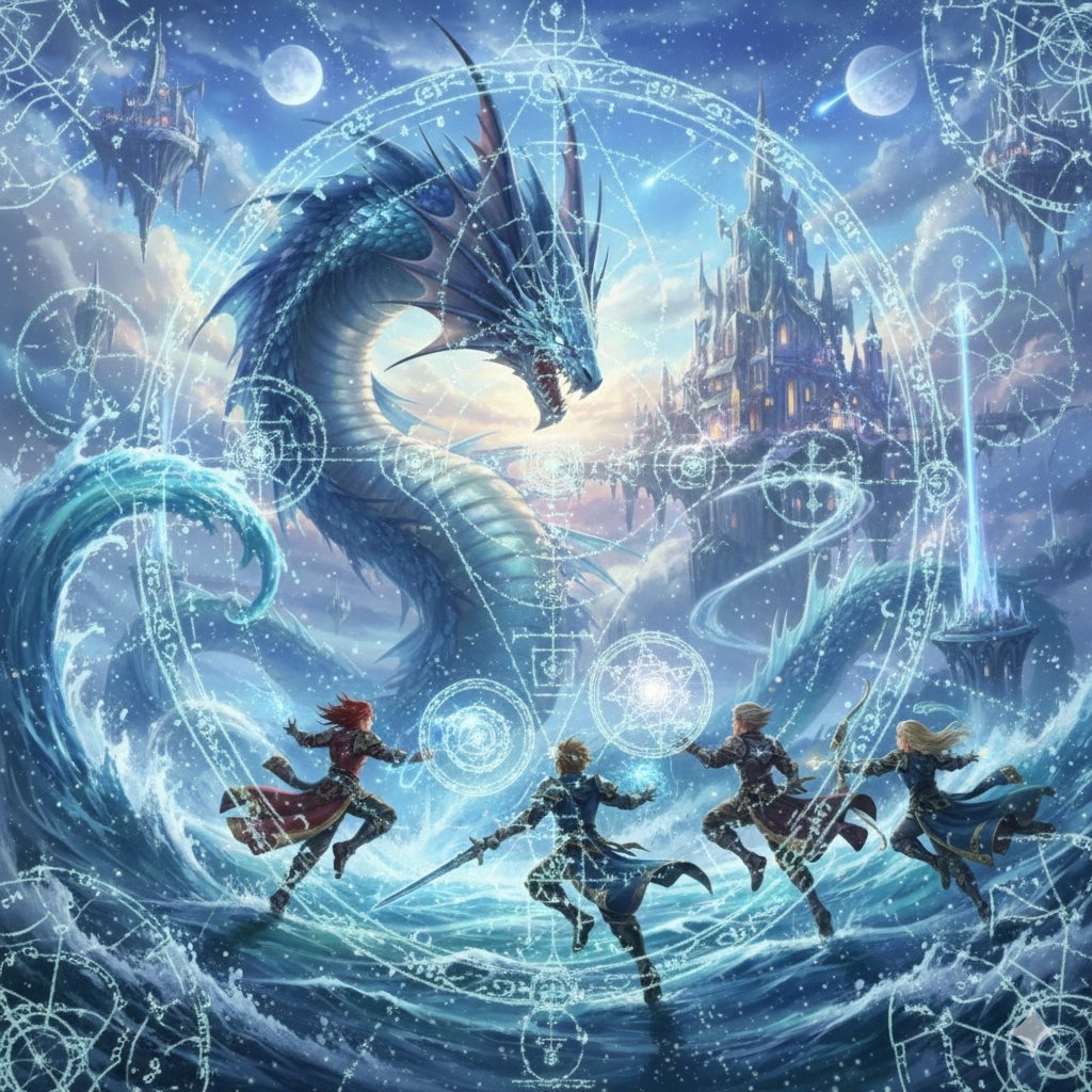Game Asset - Final Fantasy Leviathan VS Player and Sacred Geometry — output 1