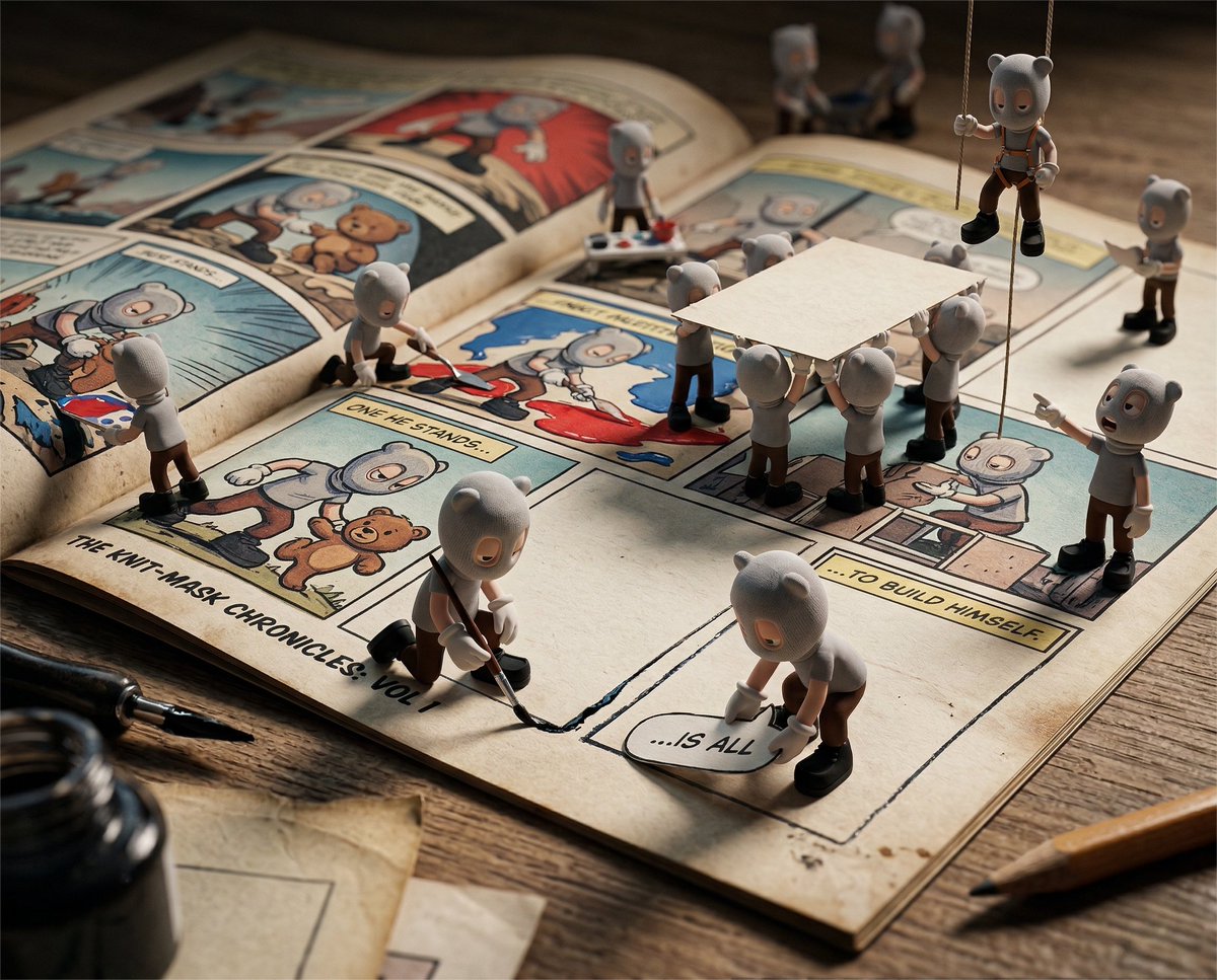 Comic / Storyboard - Cinematic Macro Toy-Photography of Mini Beasts — output 1