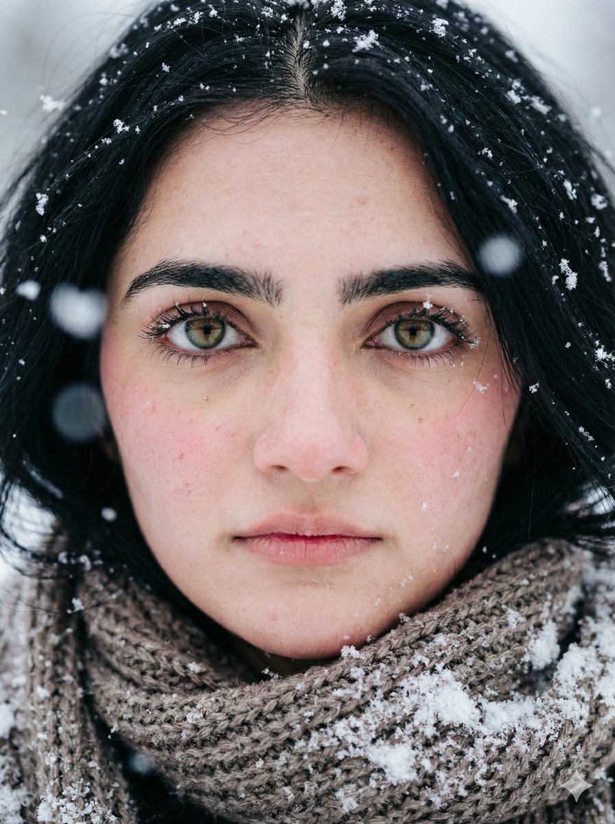 Extreme Close-up Winter Portrait (Rukmini Vasanth) — output 1