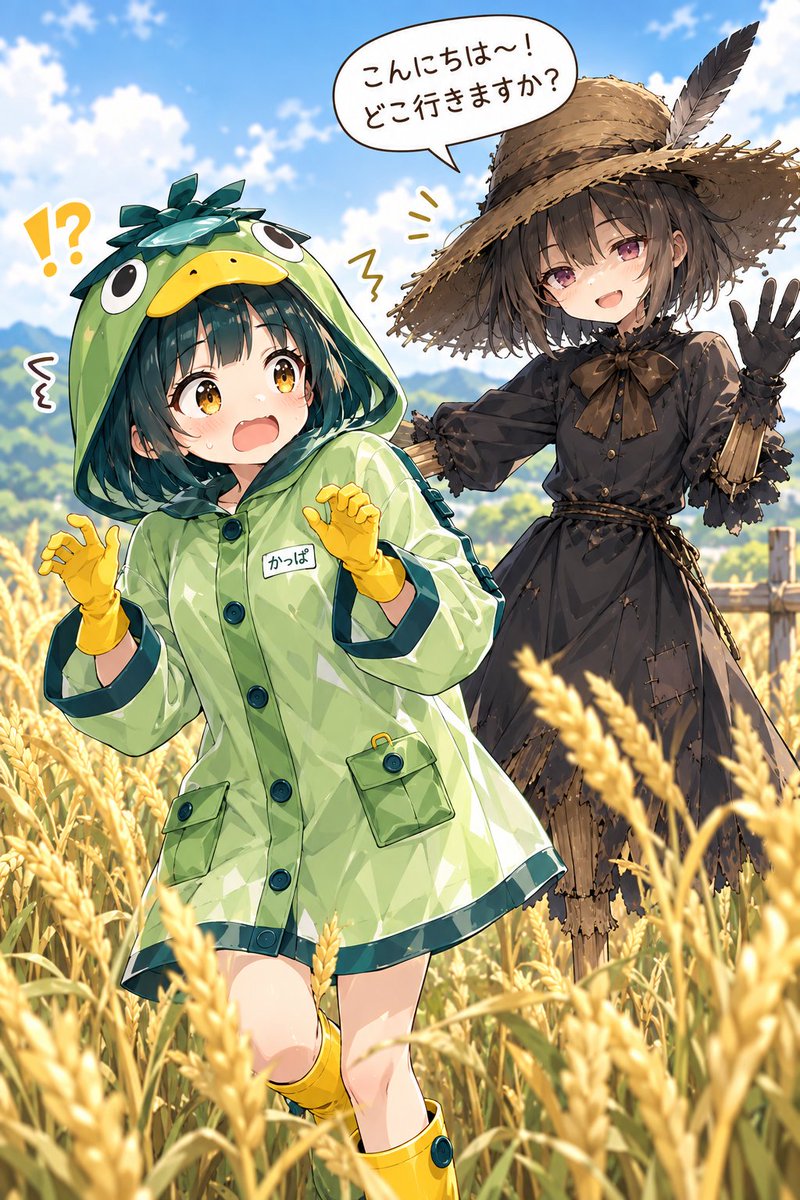 Comic / Storyboard - Kappa Girl and Scarecrow Witch — output 1