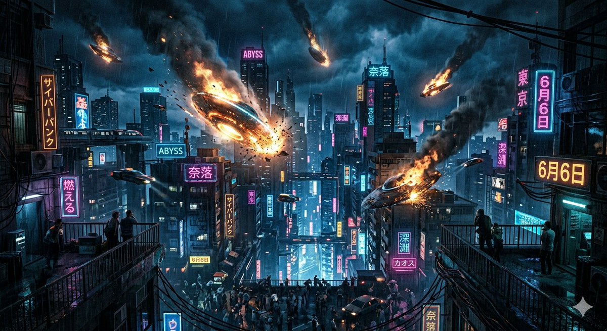 Game Asset - UFO Crash in the Abyss (Cyberpunk) — output 1