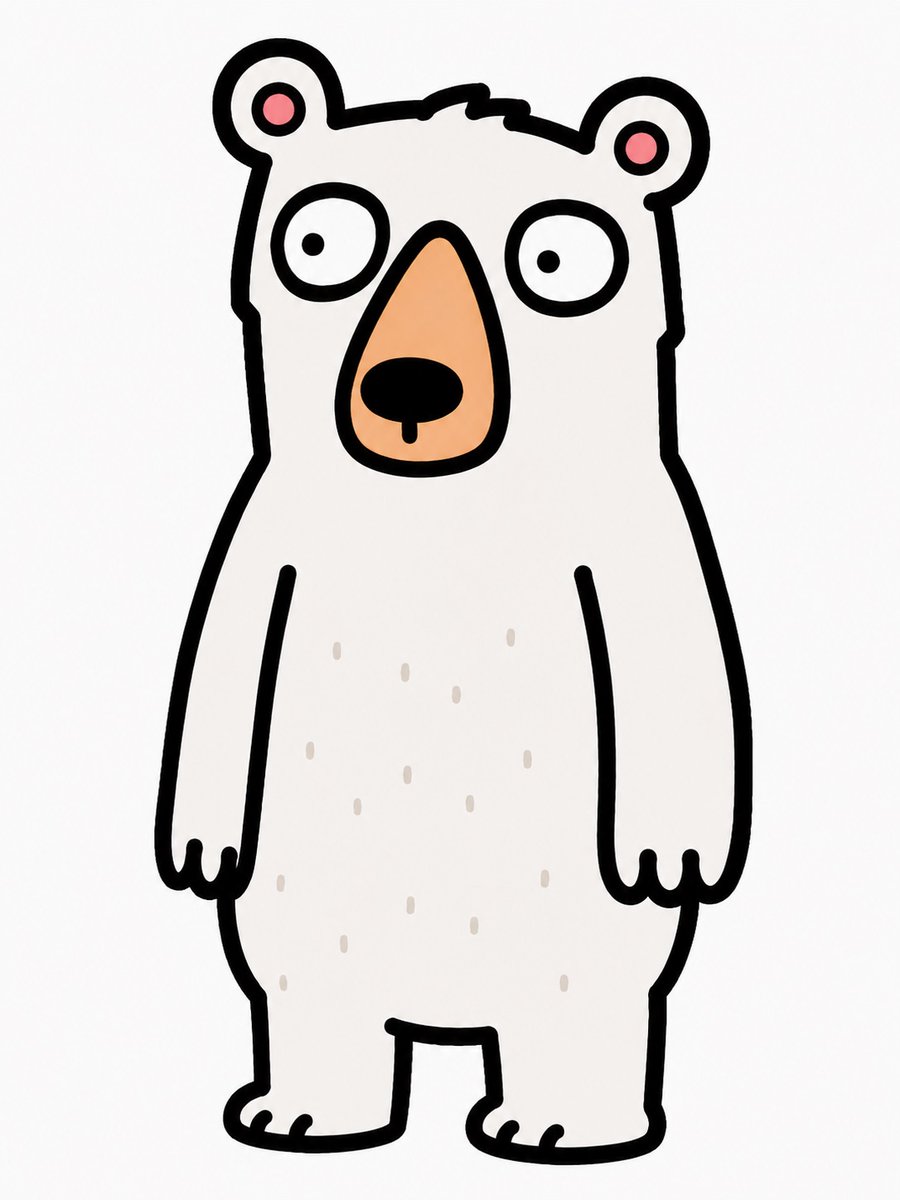 Profile / Avatar - Naive Cartoon Bear Character — output 1