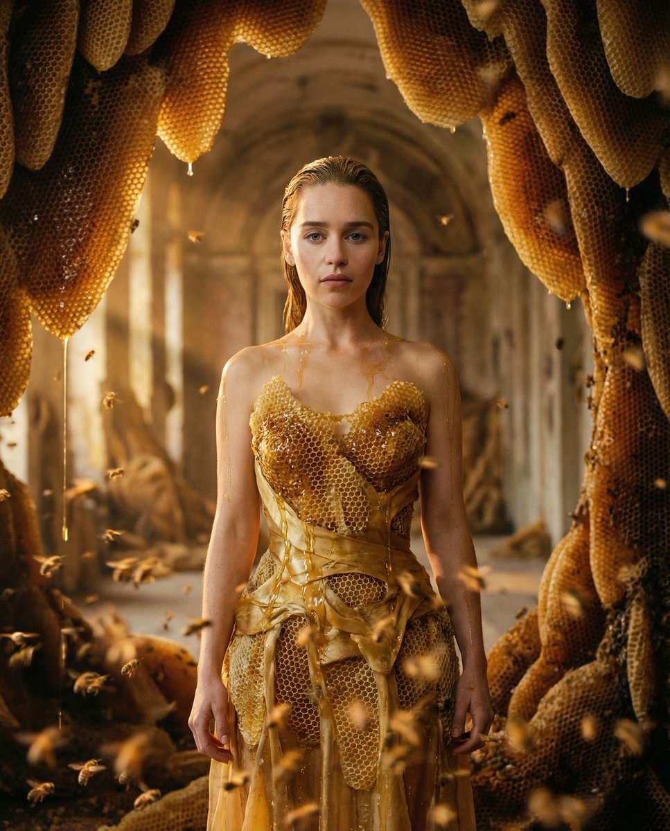 Product Marketing - Surrealist Honeycomb Fashion Editorial — output 1