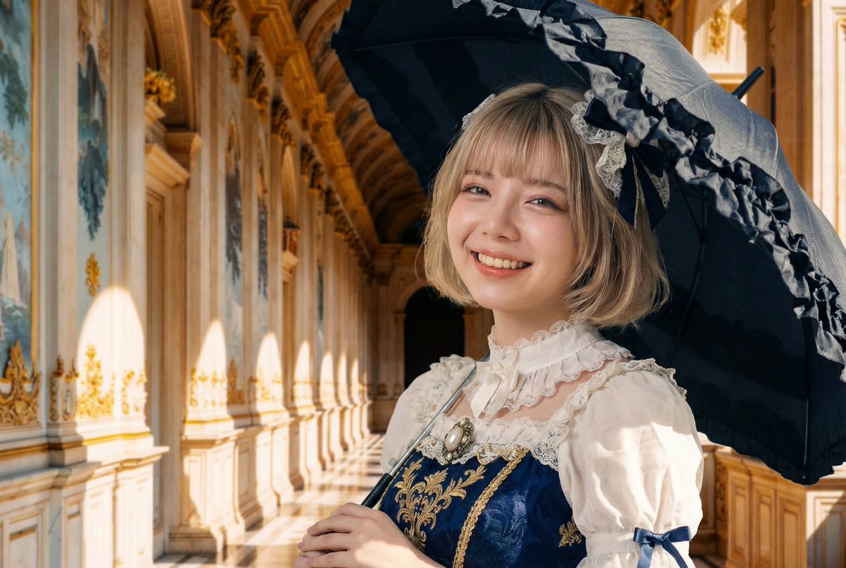 Professional Portrait Photo Shoot with Props and Palace Background — output 1