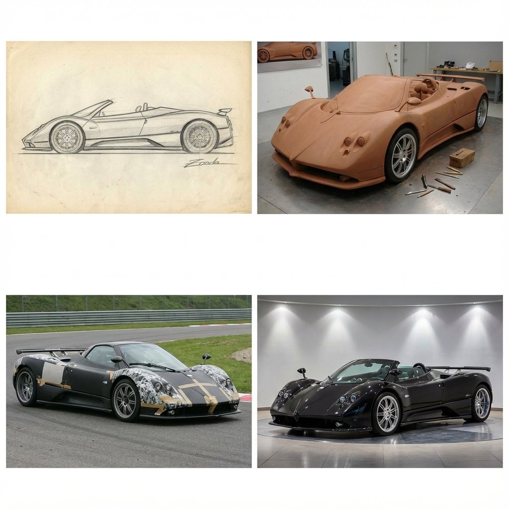 2x2 Grid Car Development Phases — output 1