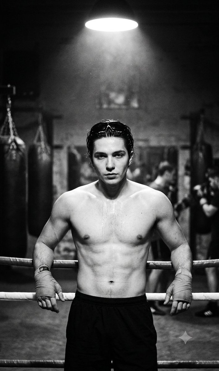 Social Media Post - Gritty Boxing Gym Cinematic Portrait — output 1