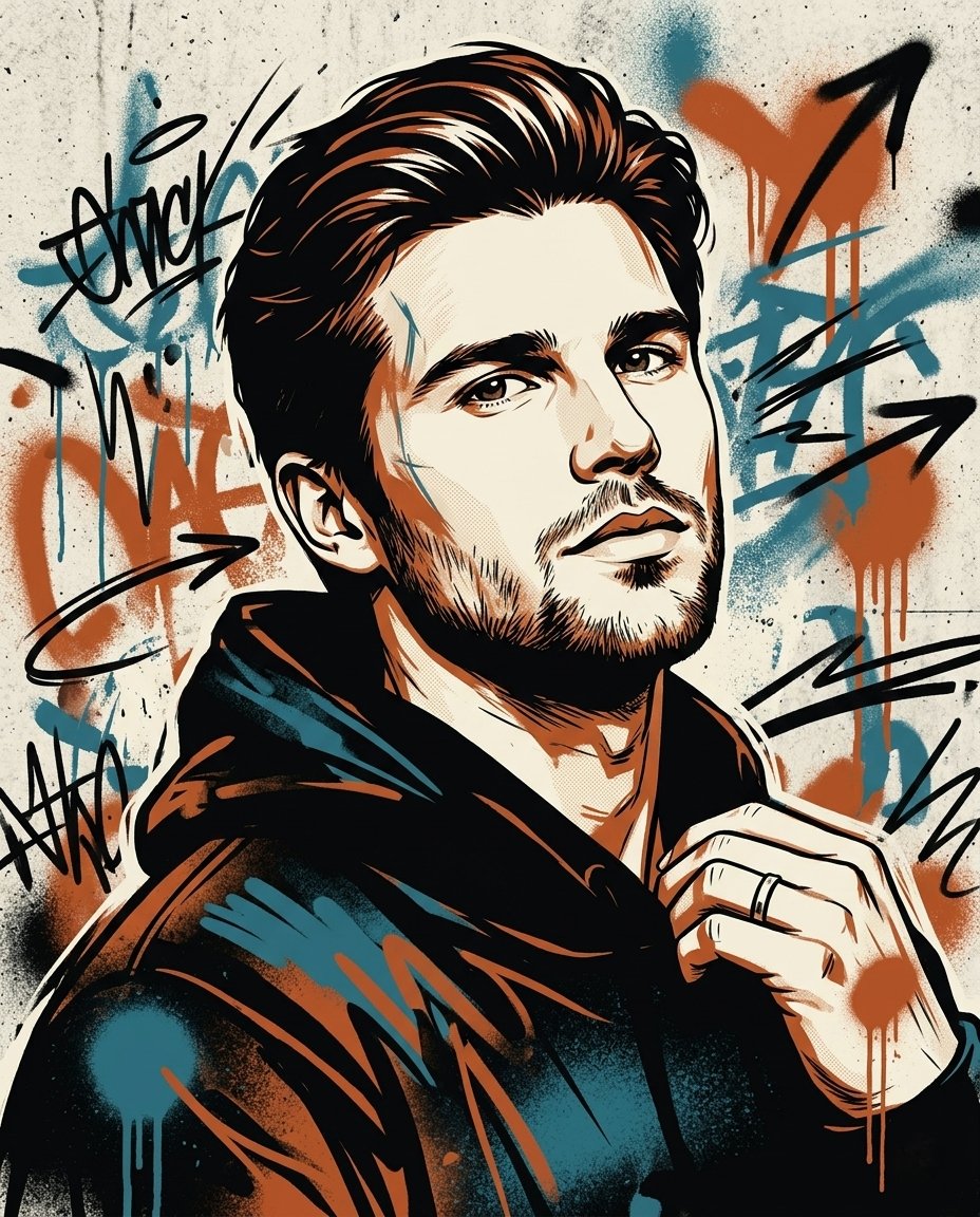 Profile / Avatar - Street-Art Inspired Urban Portrait — output 1
