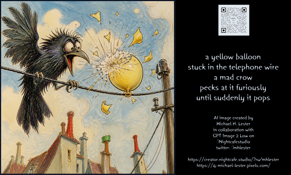 Comic / Storyboard - Mad Crow Popping Yellow Balloon — output 1