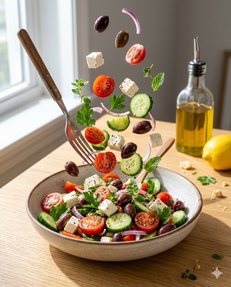 E-commerce Main Image - Mediterranean Salad Food Photography — output 1