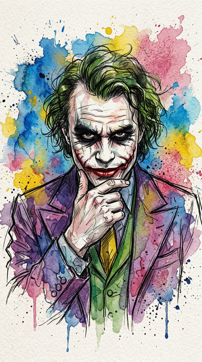 Poster / Flyer - Abstract Watercolor Joker Artwork — output 1