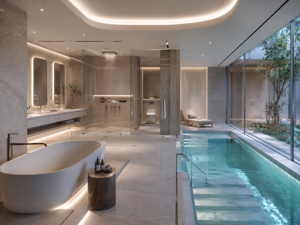 Product Marketing - Luxury Spa Bathroom with Indoor Pool — output 1