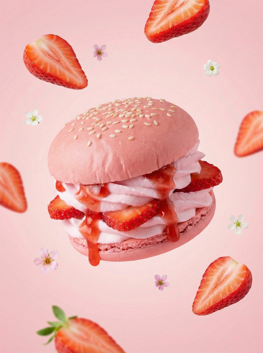 Product Marketing - Hyper-Realistic Fruit Dessert Burger — output 1
