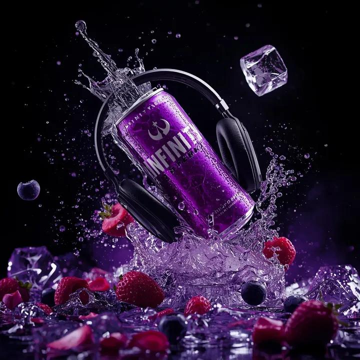 E-commerce Main Image - Ultra-Cinematic Floating Energy Drink Product Shot — output 1