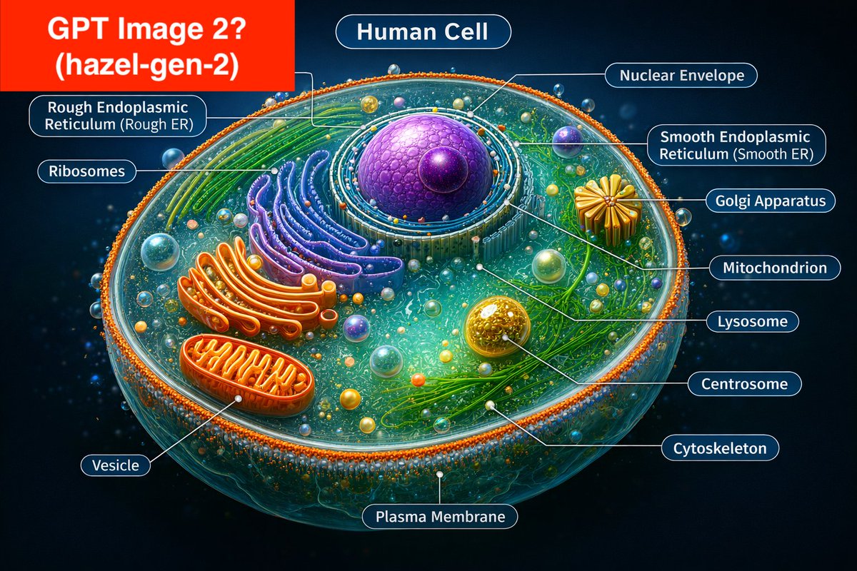 Labeled Diagram of a Human Cell (Comparison Prompt) — output 1