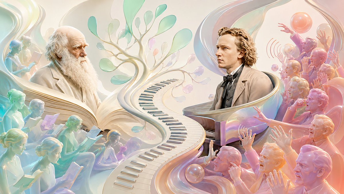 Infographic / Edu Visual - Darwin and Brahms in 1859 — output 1