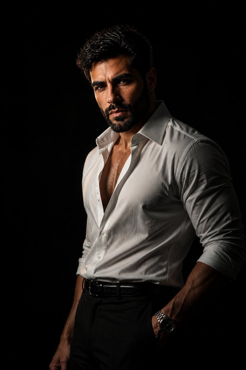 Social Media Post - Masculine Fashion Editorial Portrait — output 1
