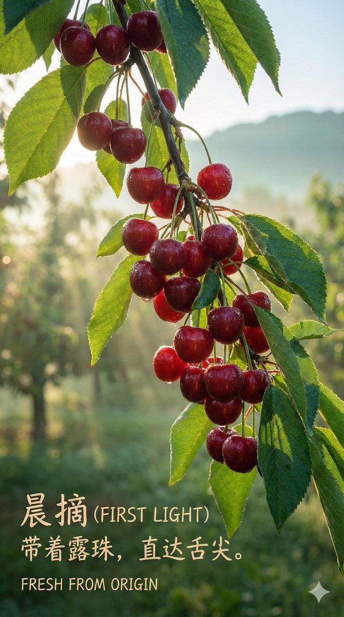 E-commerce Main Image - Luxury Cherry Product Photography Prompt (Black Diamond) โ output 1
