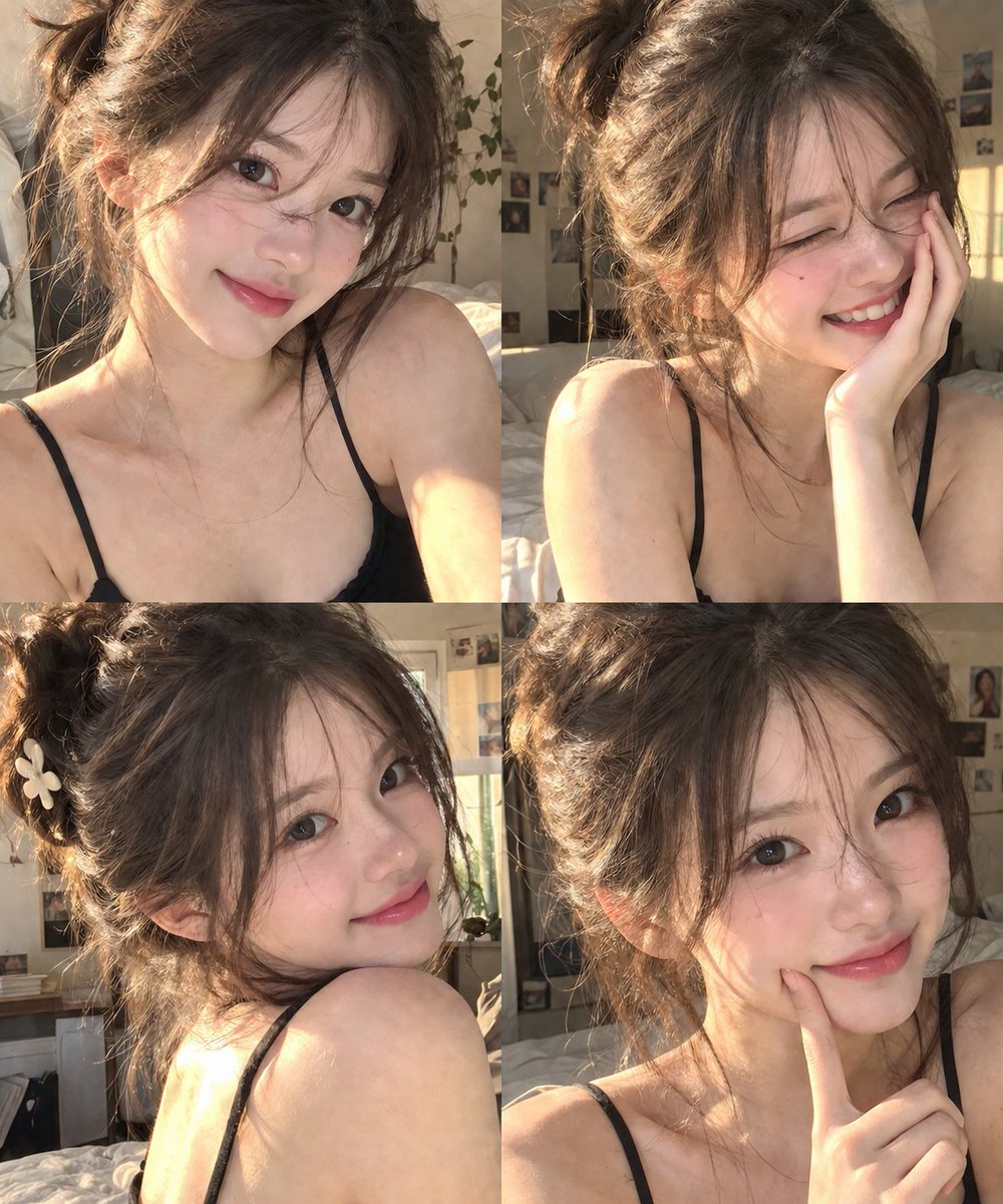 Profile / Avatar - Korean Woman Portrait Collage — output 1